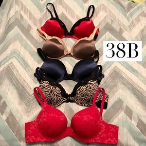 Lot of 38B Push-up Bras